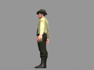 policeman sheriff 3D 모델