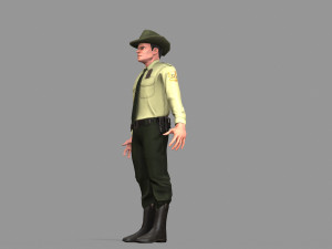 policeman sheriff 3D 모델