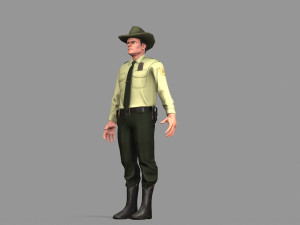 policeman sheriff 3D 모델