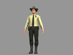 policeman sheriff 3D 모델