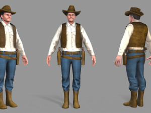 cowboy Modello 3D
