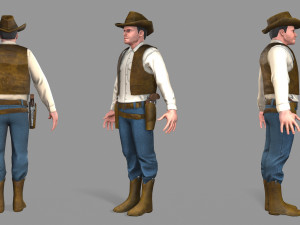 cowboy Modello 3D