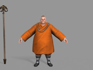 buddhist monk Model 3D