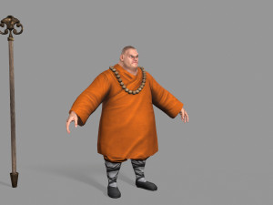 buddhist monk Model 3D