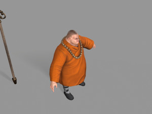 buddhist monk Model 3D