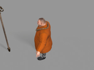 buddhist monk Model 3D