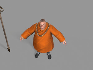 buddhist monk Model 3D