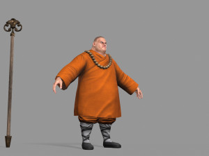 buddhist monk Model 3D