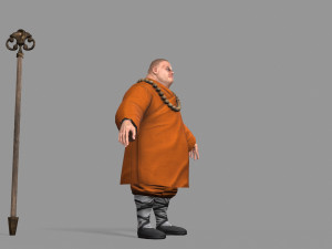 buddhist monk Model 3D