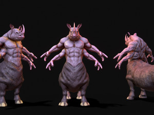 warrior rhino 3D Model