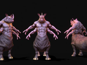 rinoceronte guerriero Modello 3D