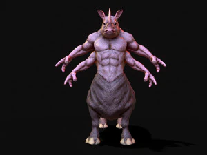 rinoceronte guerriero Modello 3D