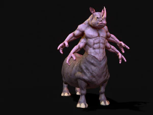 rinoceronte guerriero Modello 3D