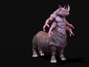 rinoceronte guerriero Modello 3D