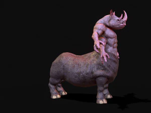 rinoceronte guerriero Modello 3D