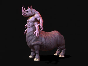 rinoceronte guerriero Modello 3D