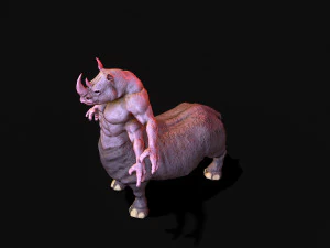 rinoceronte guerriero Modello 3D