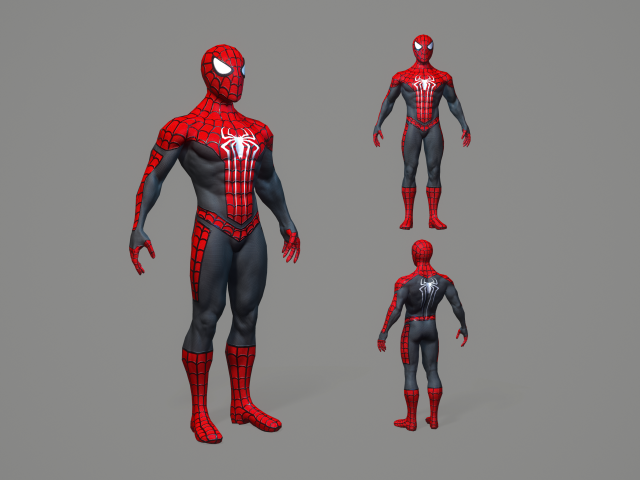 spiderman 3D Модель .c4d .max .obj .3ds .fbx .stl .blend 