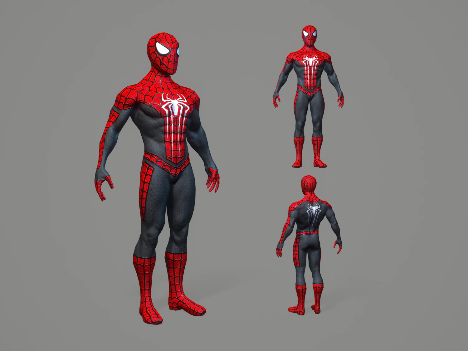 spiderman 3D Model .c4d .max .obj .3ds .fbx .stl .blend 
