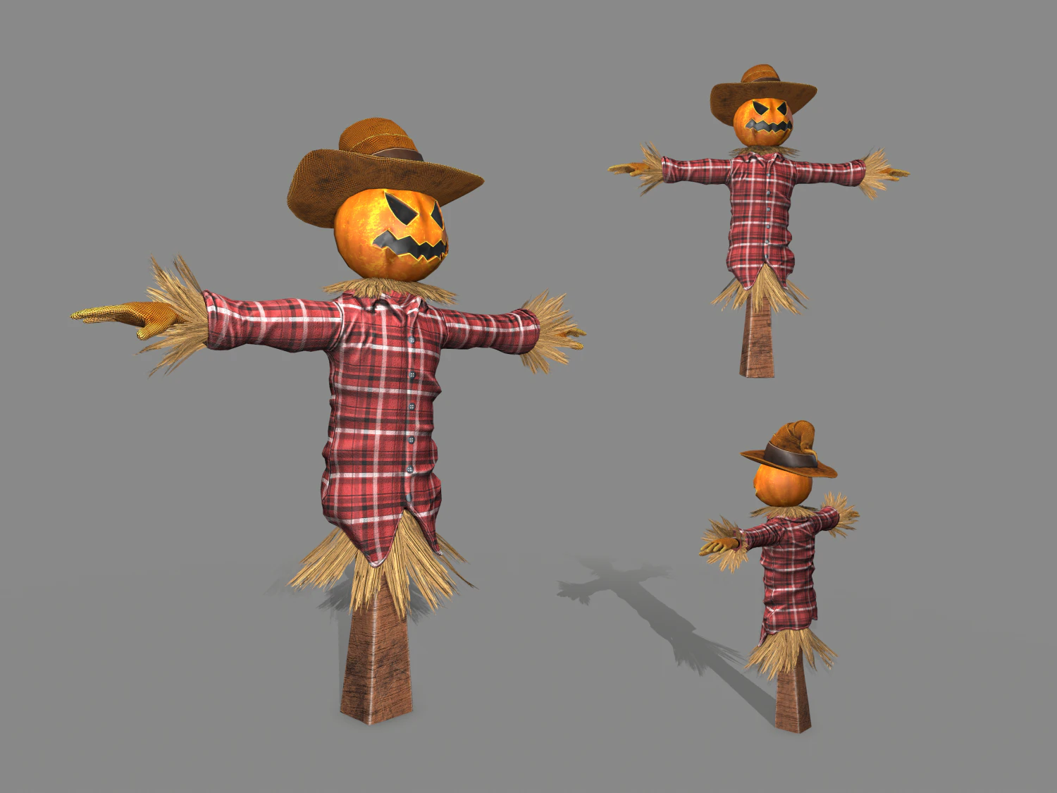 scarecrow 3D Model .c4d .max .obj .3ds .fbx .stl .blend