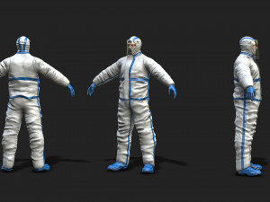 hazmat worker Modelo 3D