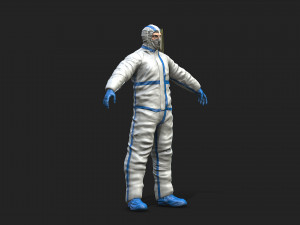 hazmat worker Modelo 3D