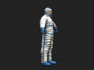 hazmat worker Modelo 3D