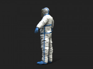 hazmat worker Modelo 3D