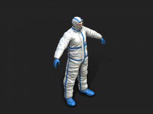 hazmat worker Modelo 3D