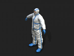 hazmat worker Modelo 3D