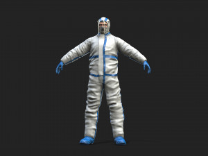 hazmat worker Modelo 3D