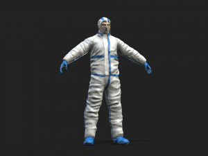 hazmat worker Modelo 3D