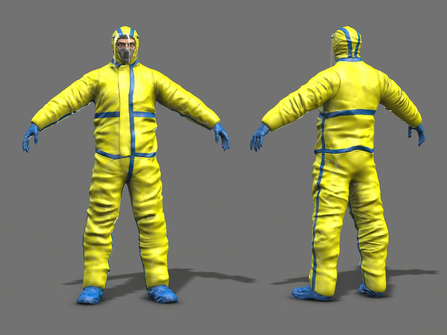 hazmat worker 3D Model .c4d .max .obj .3ds .fbx .stl .blend 