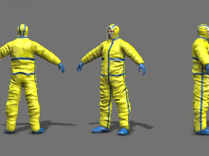 hazmat worker 3D Model