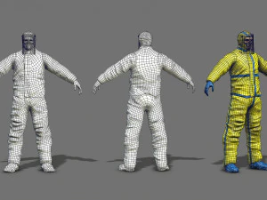 hazmat worker 3D Model