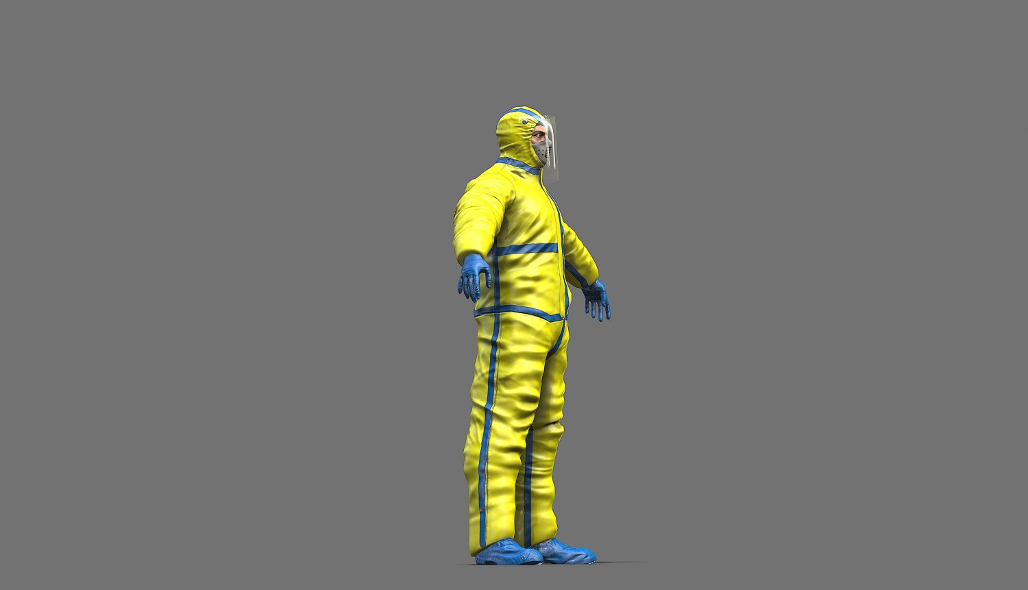 Hazmat Worker 3d Model In Man 3dexport