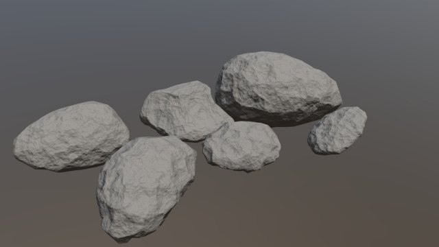 low poly rock 3D मॉडल .c4d .max .obj .3ds .fbx .stl .blend 