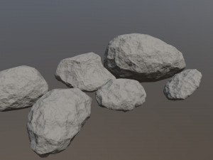low poly rock 3D Модель