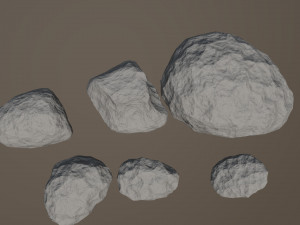low poly rock 3D मॉडल