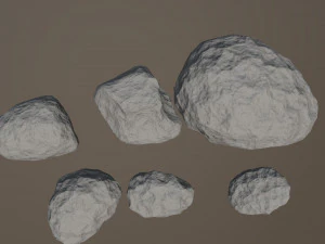 low poly rock 3D Model