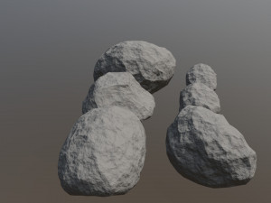 low poly rock 3D मॉडल