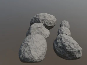 low poly rock 3D Model