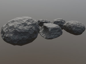 low poly rock 3D मॉडल