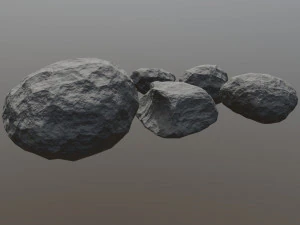 low poly rock 3D Model