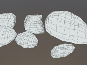 low poly rock 3D मॉडल