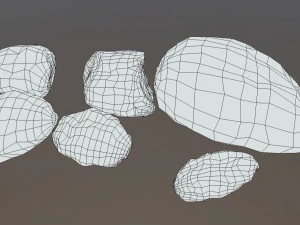 low poly rock 3D Model