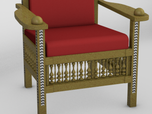 arabisk woody chair Modelo 3D