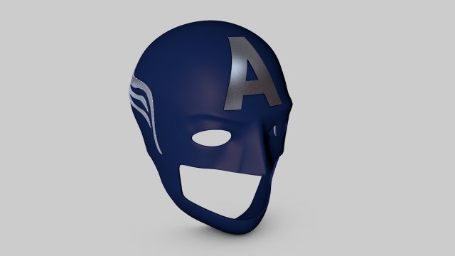 captain america helmet 3Dモデル .c4d .max .obj .3ds .fbx .stl .blend 
