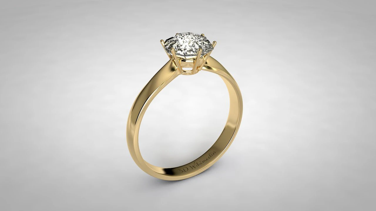 anel de diamante Modelo 3D .c4d .max .obj .3ds .fbx .stl .blend 