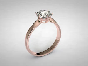 anel de diamante Modelo 3D